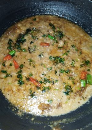 A picture of Creamy Chickpeas Karahi.