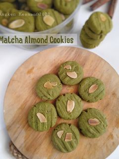 Foto resep Matcha Almond Cookies