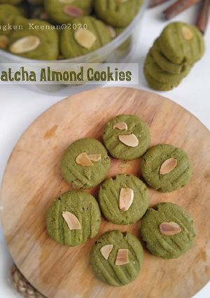 Foto resep Matcha Almond Cookies