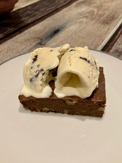Una foto de Brownie de plátano