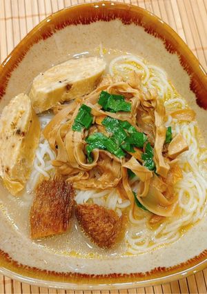 Hình của món Bún Măng Khô Chay.