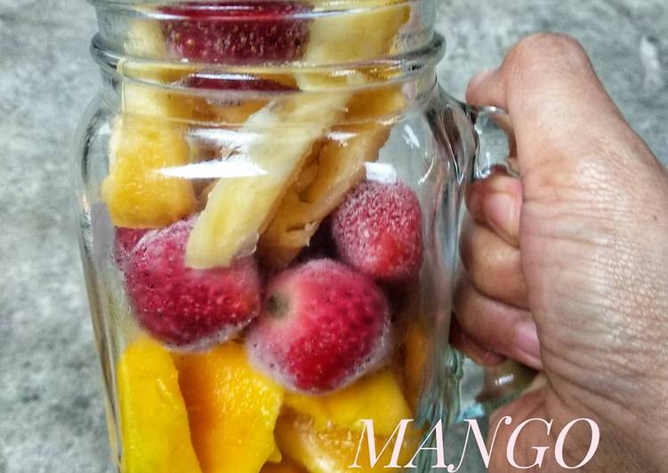 Bagaimana memasak Smoothies mangga nanas 🍓, Bikin Ngiler