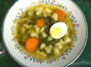 Una foto de Sopa polaca de papa