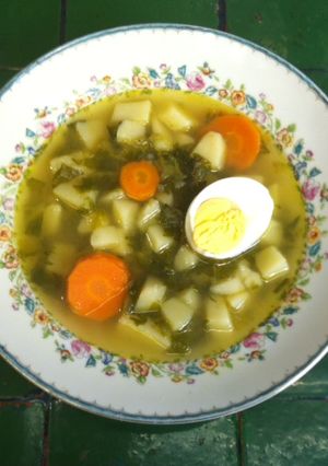 Una foto de Sopa polaca de papa
