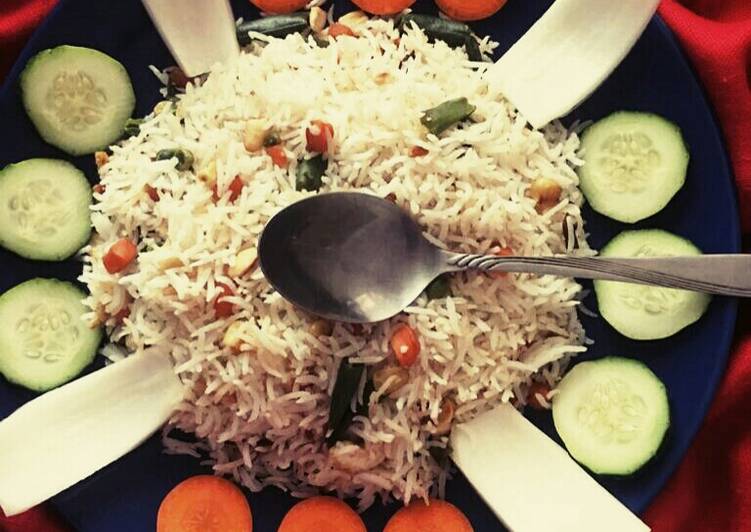 How to make oil free veg fried rice