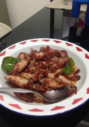 Foto resep Cumi asin balado