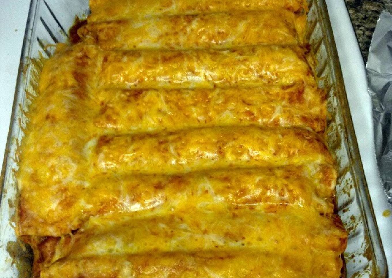 Simple chicken enchiladas