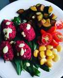 Falafel di ceci e barbabietole