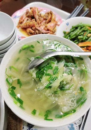 Hình của món Canh dưa hồng nấu tôm.