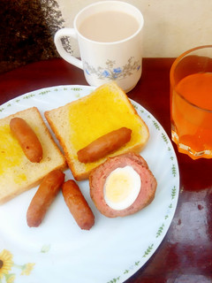 A picture of American breakfast #4weeksChallenge.