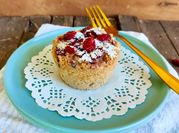 Una foto di muffin con farina di avena