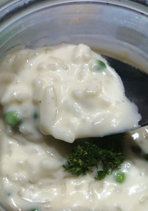 Une photo de 🌿Risotto Parmesan et Petit pois