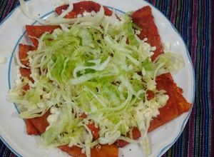 Una foto de Enchiladas rojas tipo feria!!!