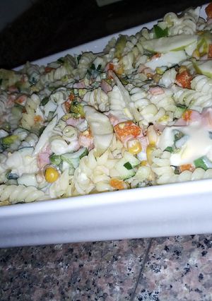 A picture of Macaroni salad.