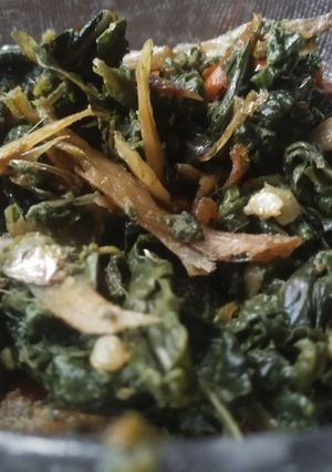 Foto resep Oseng daun singkong teri