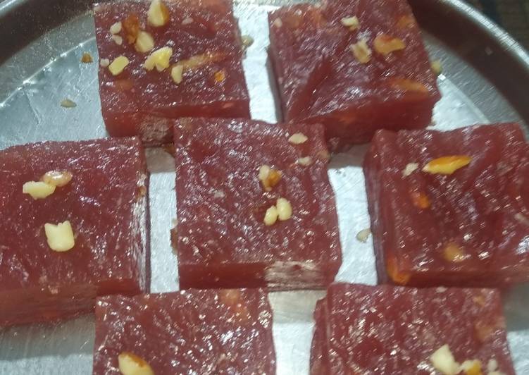 Bombay karachi halva / Corn flour  halva with natural food colour