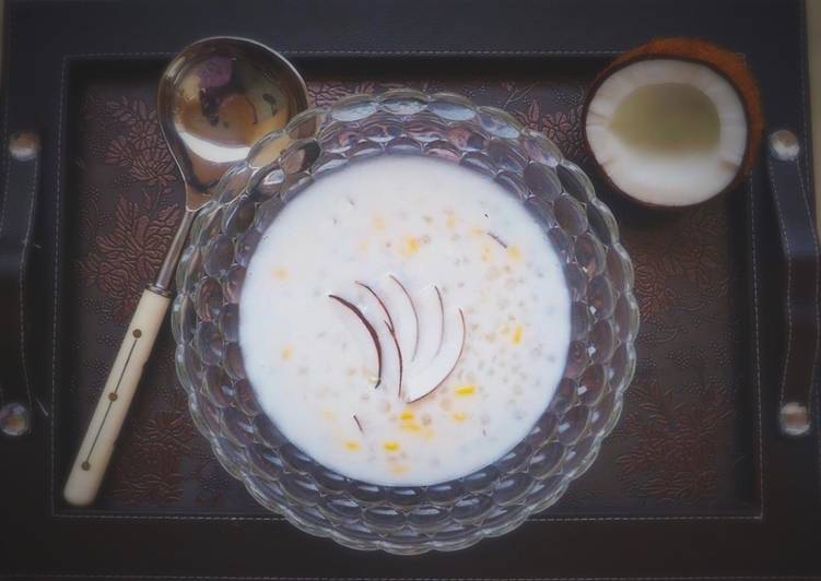 Saago Kheer in Coconut Milk