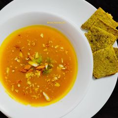A picture of Immunity booster Pumpkin and Raw Turmeric Soup.