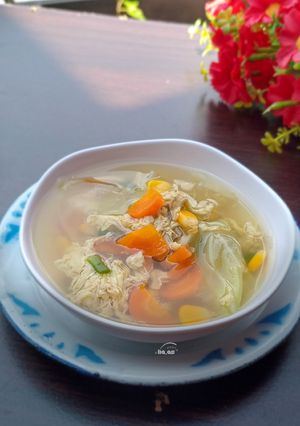 Foto resep Sup Wortel Jagung Kuah Telur