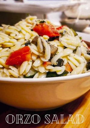 A picture of Light Orzo Salad.