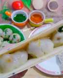 Bánh tráng kẹp bánh ít nhân tôm thịt