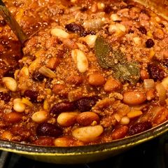 A picture of Three Bean Chili.
