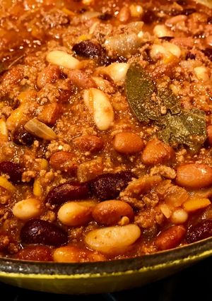 A picture of Three Bean Chili.