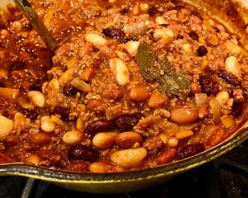 The New Way Serving Recipe Three Bean Chili Home Style