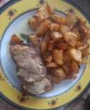 Colita de Cuadril al Ajillo al Horno con Papas al Horno