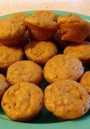 A picture of oatmeal yogurt muffins.