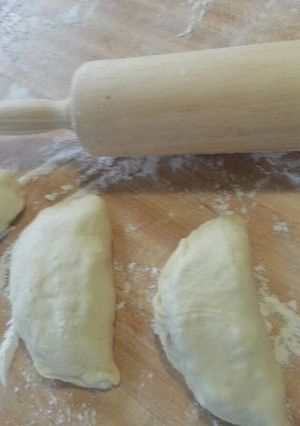 A picture of Perogie dough.