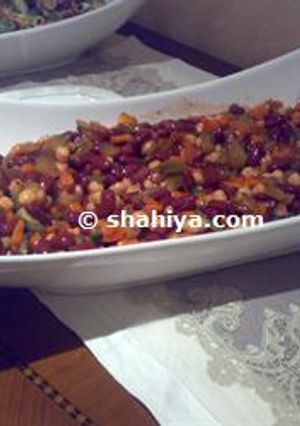صورة لوصفة طريقة عمل سلطة البقوليات