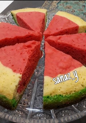 عکسی از دستور کیک هندونه ای ۳🍉