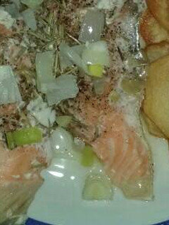 Una foto de Salmón en papillote 😉