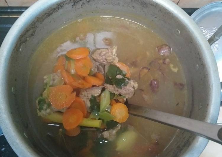 Resep Soto Daging ala Rumah enak, Enak Banget