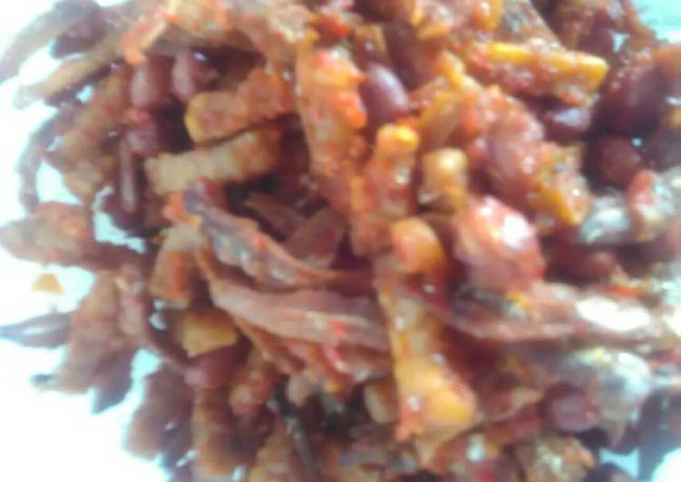 Resep: SempurnaBalado teri,kacang dan tempe