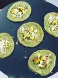 Healthy green mini uttapam