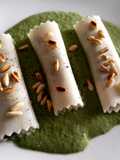 Canelones de espinacas con piñones