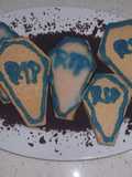 Vegan Custard Powder Coffin Shaped Cookies