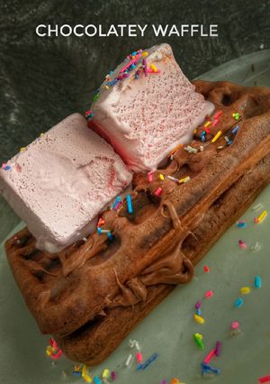 A picture of Chocolatey Waffle with Ice cream (Three Layers).