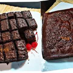 รูปของ Brownies kukus chocolatos tanpa mixer,tanpa oven, takaran sendok