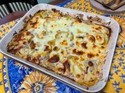 Une photo de gratin courgette oeuf