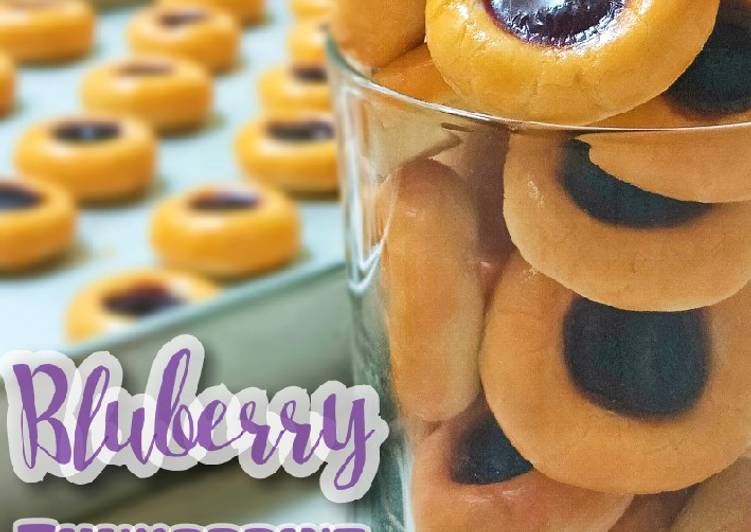 Cara mengolah Bluberry Thumbprint Cookies gurih