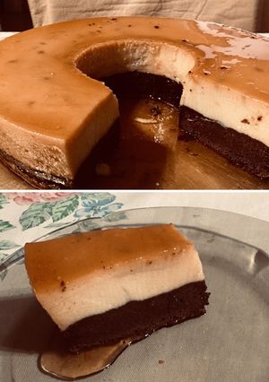 Una foto de Chocoflan