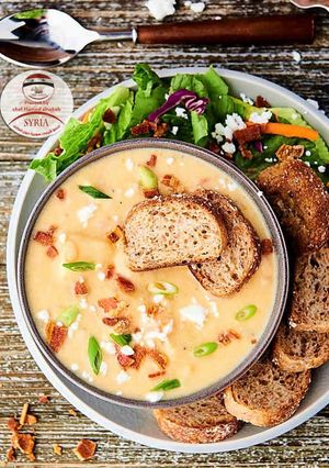 صورة لوصفة طريقة عمل شوربة البطاطا بكريم الطبخ
