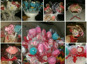 Una foto de Cake pops (paletas de pastel)