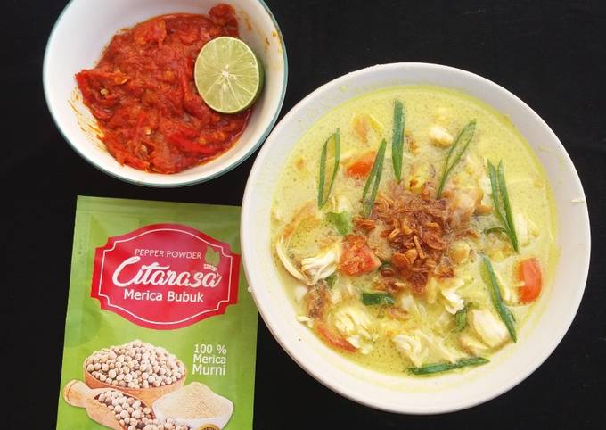 Resep Soto Ayam Kuah Santan, Enak