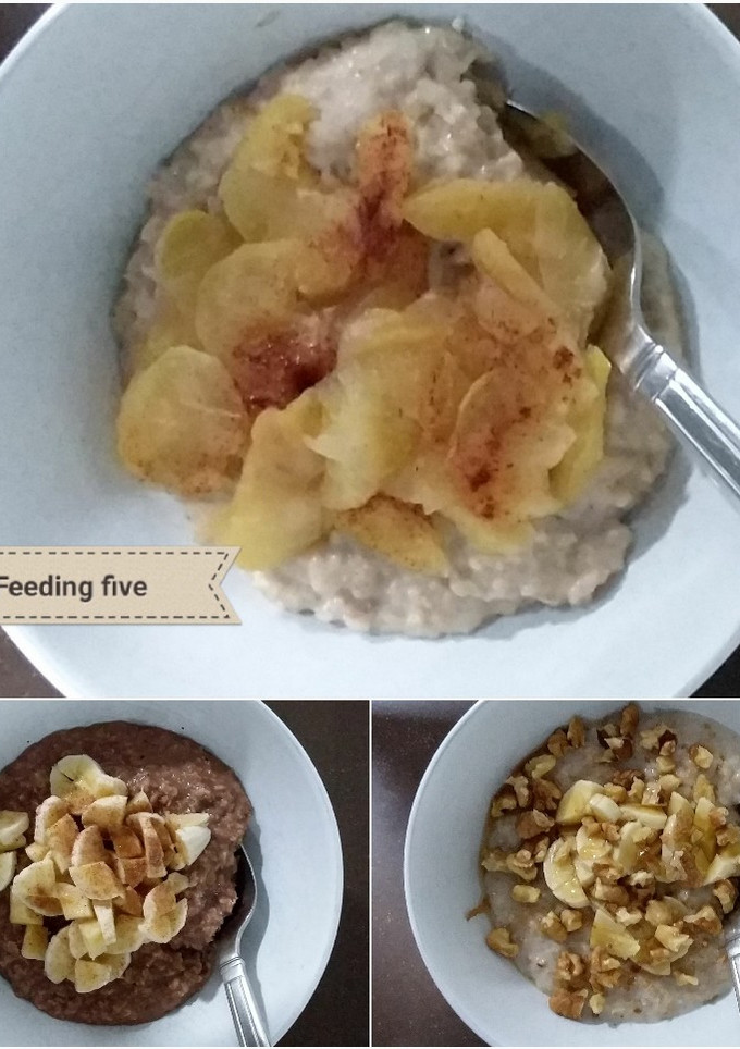 Una foto de Avena de tres maneras diferentes