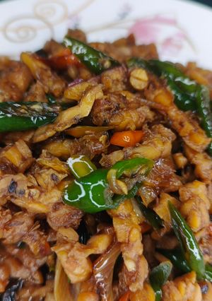Foto resep Orek Tempe Cabe Ijo