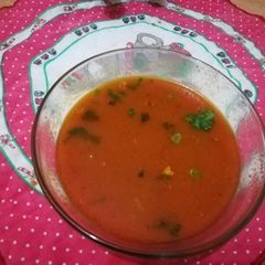 A picture of Chicken broth soup.